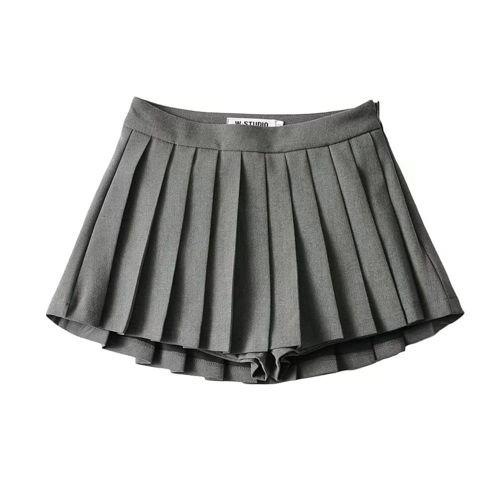 LORVENE Chic Curve Skirt in black, featuring a fitted waist and flowing fabric, displayed on a model.
