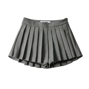 LORVENE Chic Curve Skirt in black, featuring a fitted waist and flowing fabric, displayed on a model.