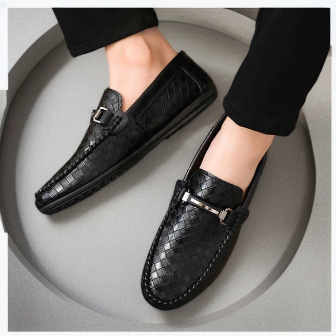Men’s Premium Woven Buckle Loafers