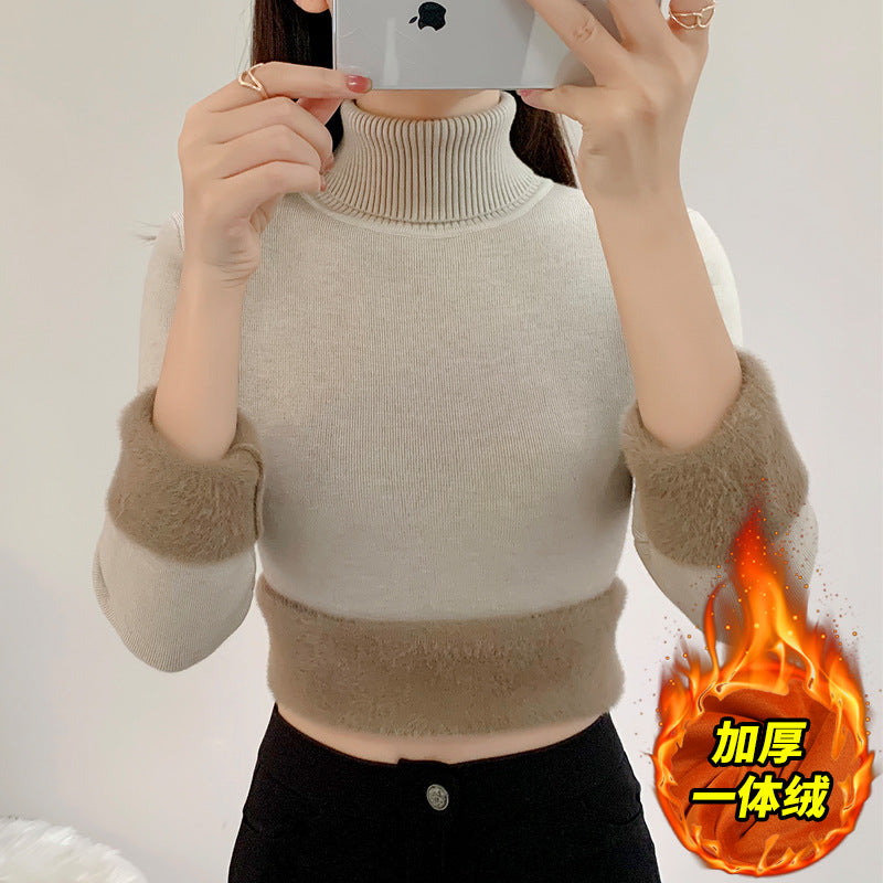 LORVENE Stretch Fit Turtleneck High neck