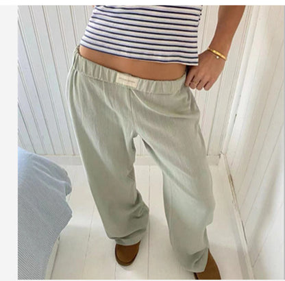 LORVENES Soft Linen Summer Pants