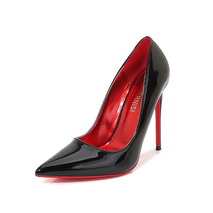 LORVENES Midnight Rouge Pointed Stilettos