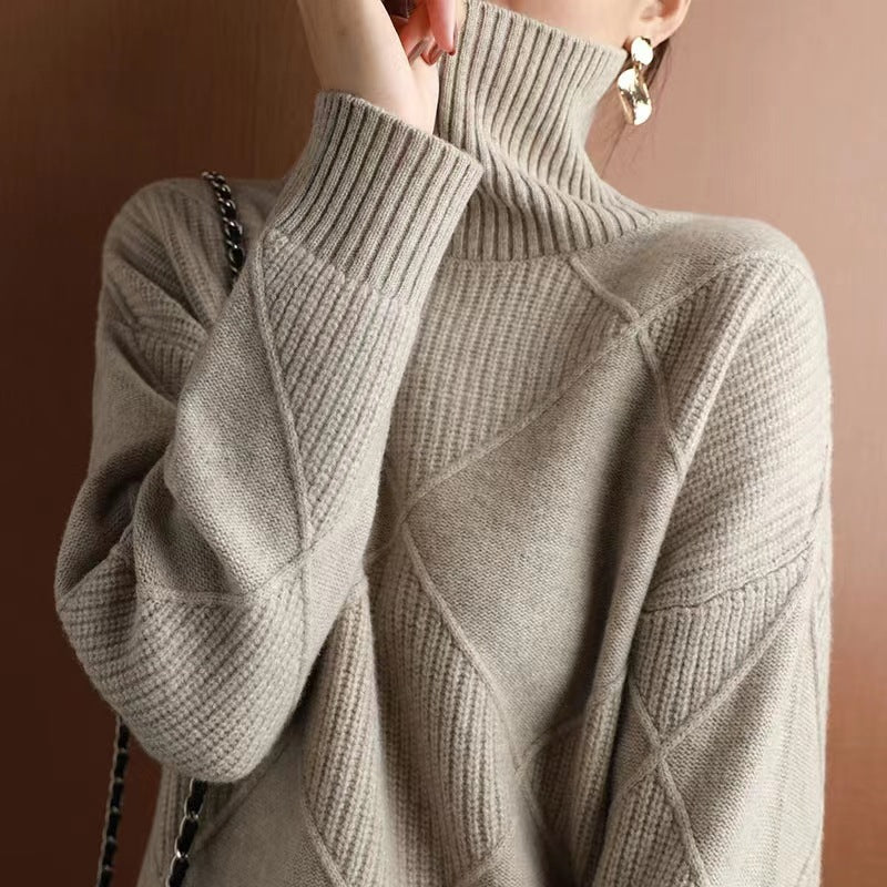 LORVENE Essential Oversize High Neck Knit