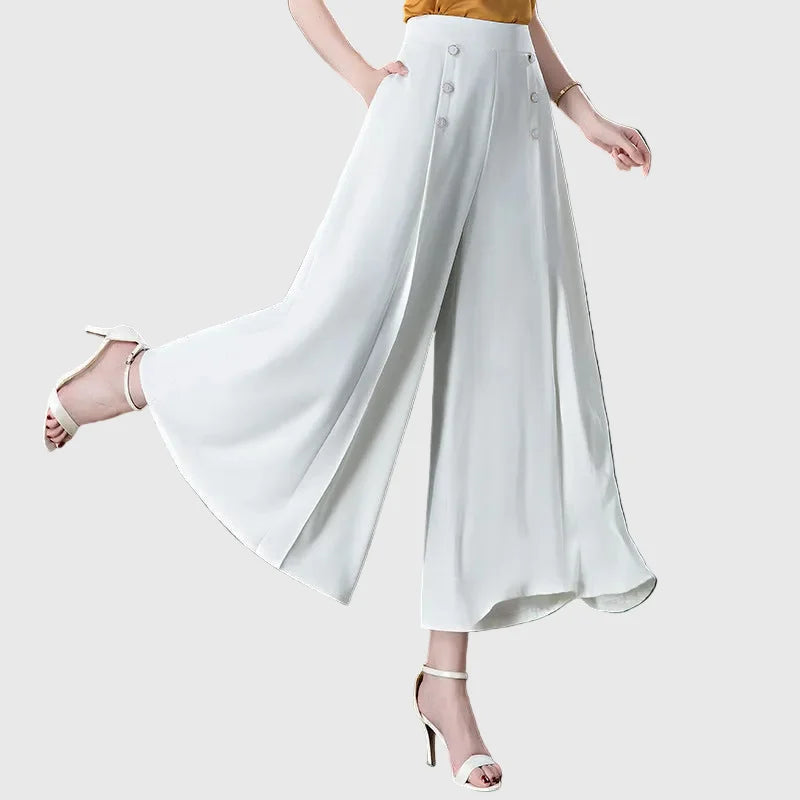 LORVENE Ease Luxe Pants in soft fabric, featuring a relaxed fit and stylish design, displayed on a neutral background.