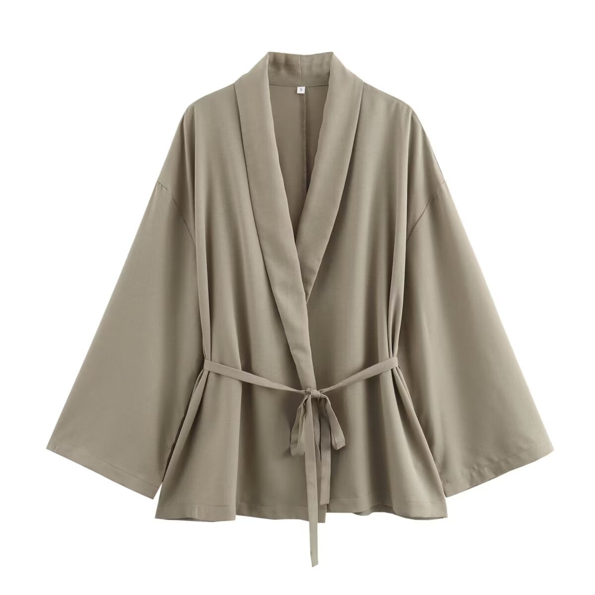 European and American cross-border women's clothing 2024 summer fashion texture double-breasted kimono top outerwear straight pants two-piece suit B8