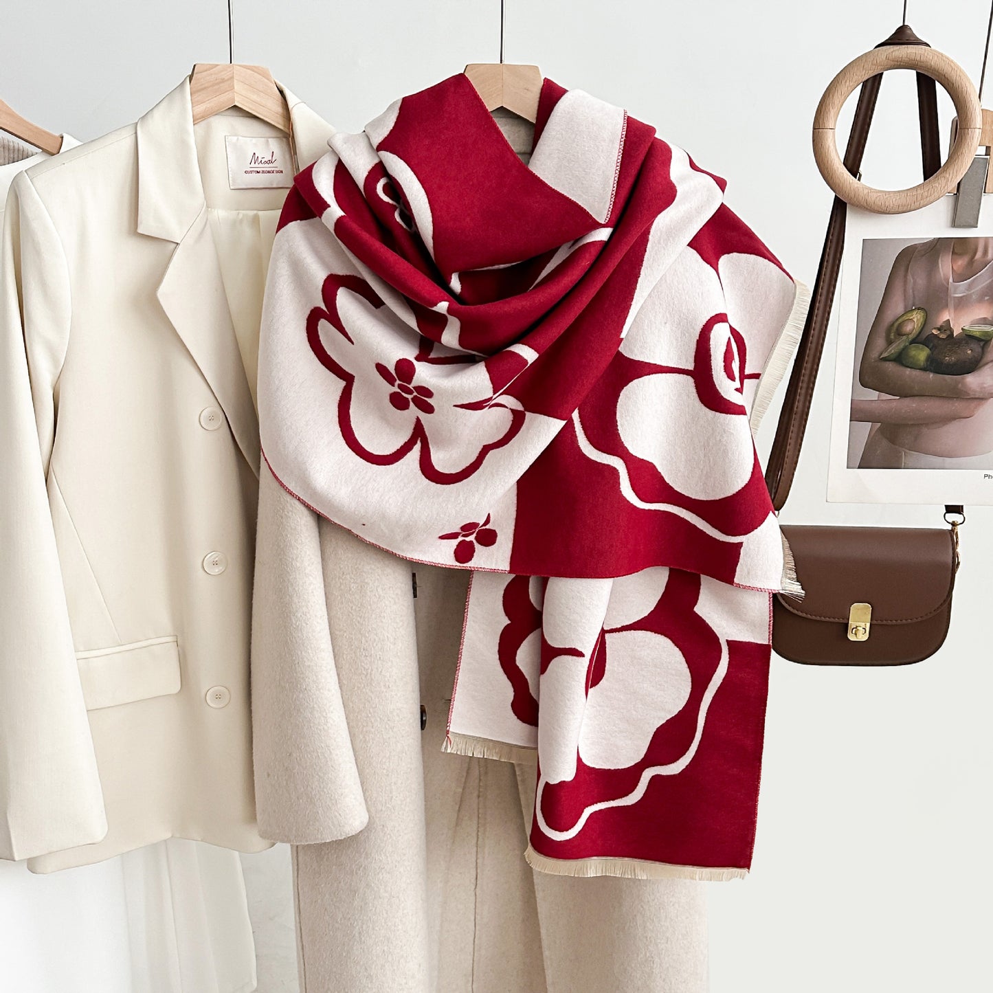 LORVENE Handcrafted Wool Shawl