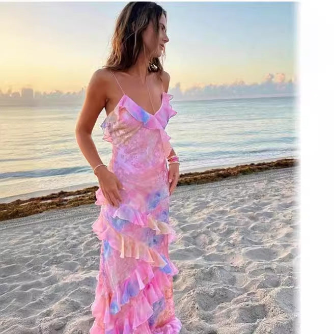 LORVENE Satin Beautiful Glow Dress