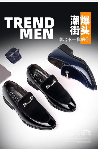 Men’s Luxury Velvet Patent Loafers