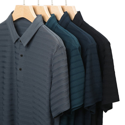 LORVENE Contrast Collar Polo