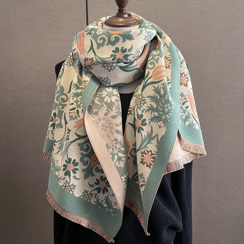 LORVENE Handcrafted Wool Shawl