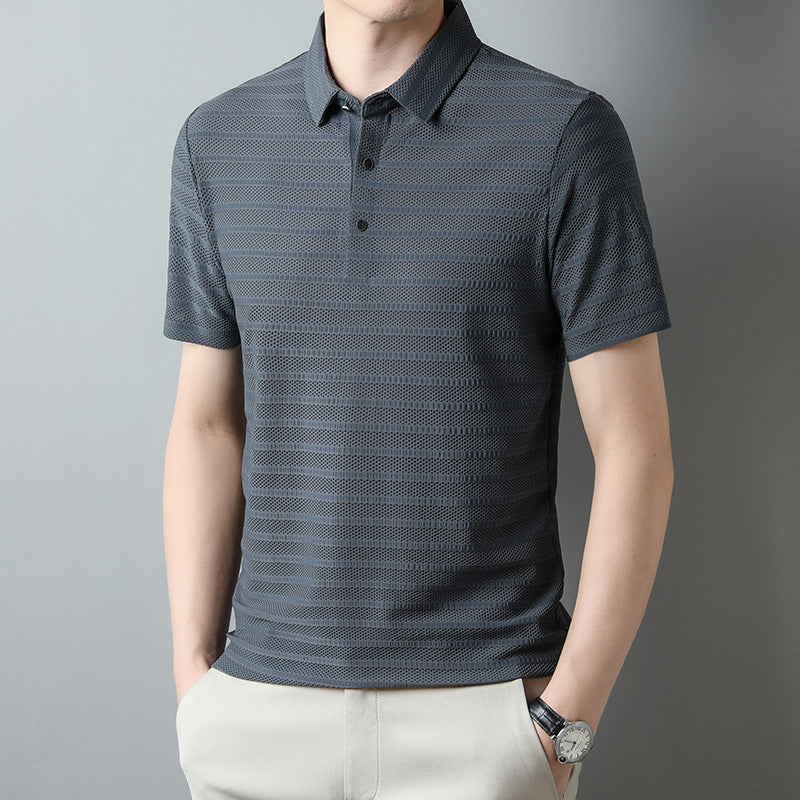 LORVENE Contrast Collar Polo