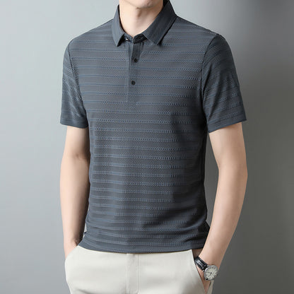 LORVENE Contrast Collar Polo
