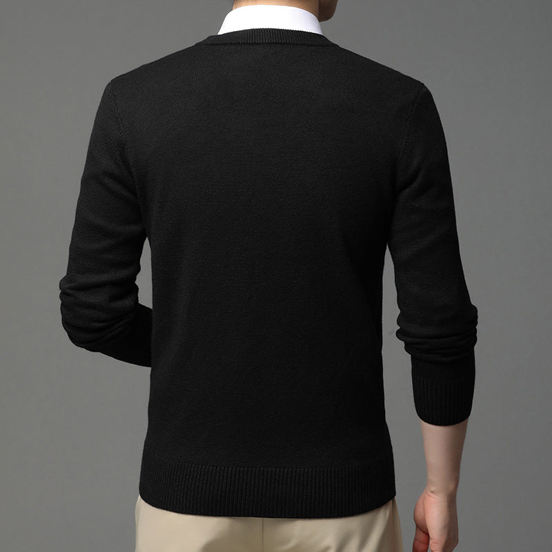 LORVENES Classic V Neck Knit Sweater