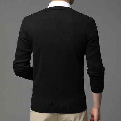 LORVENES Classic V Neck Knit Sweater