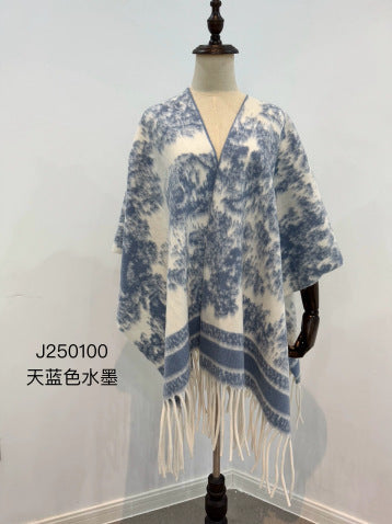 LORVENE Handcrafted Wool Shawl