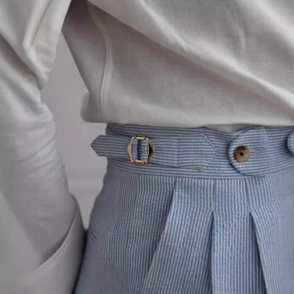 LORVENES Sharp Tailored Formal Pants for Men