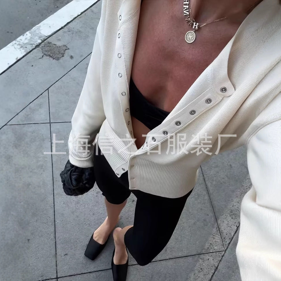 LORVENE Half Zip Knit Sweater