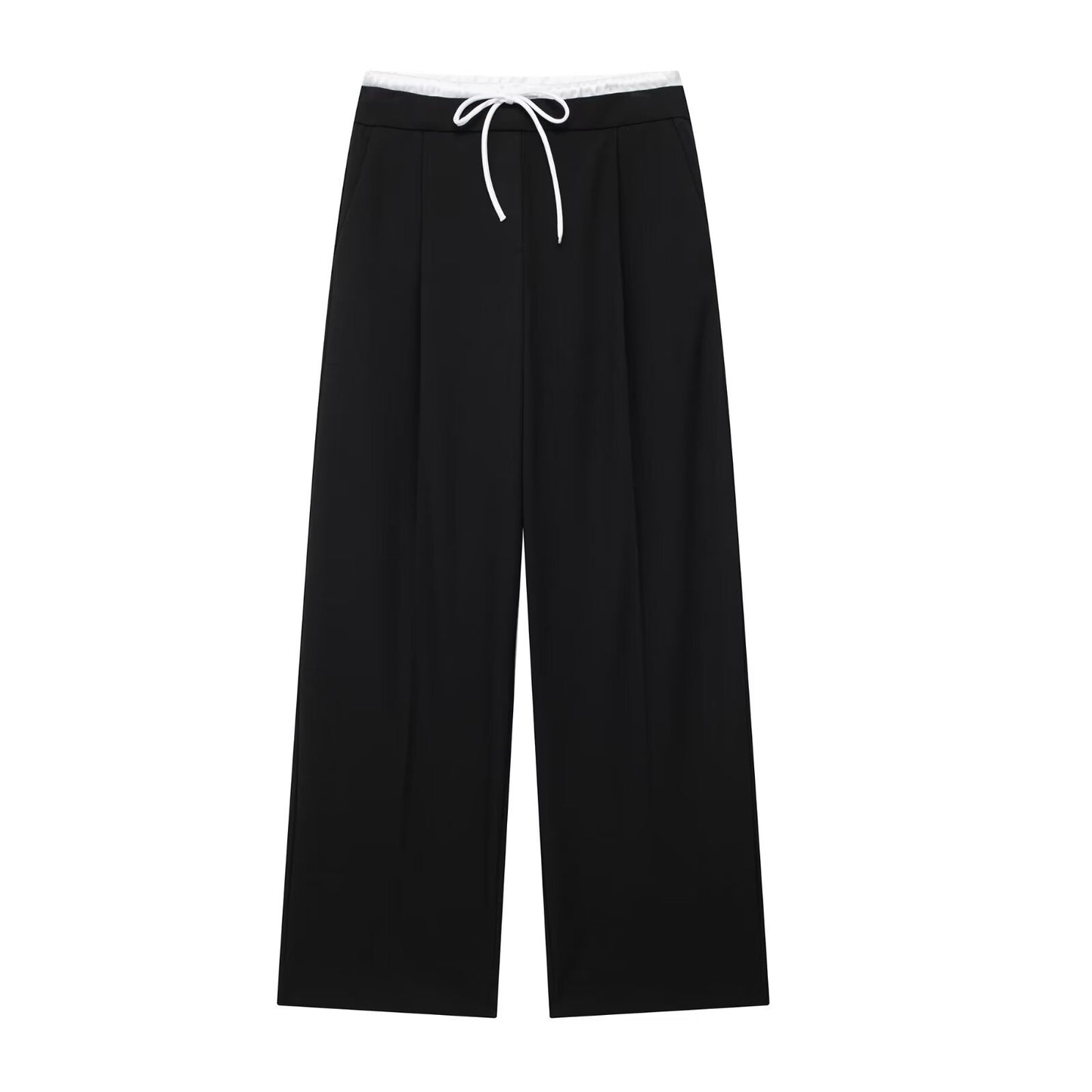 LORVENES Elegant Palazzo Work Pants
