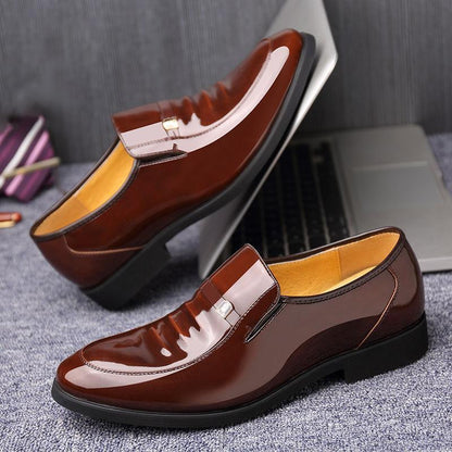 Men’s Classic Glossy Slip-On Formal Shoes