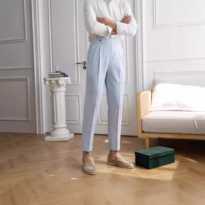 LORVENES Sharp Tailored Formal Pants for Men