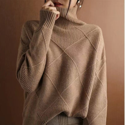 LORVENE Essential Oversize High Neck Knit