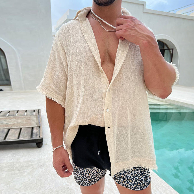 LORVENE Textured Work Shirt