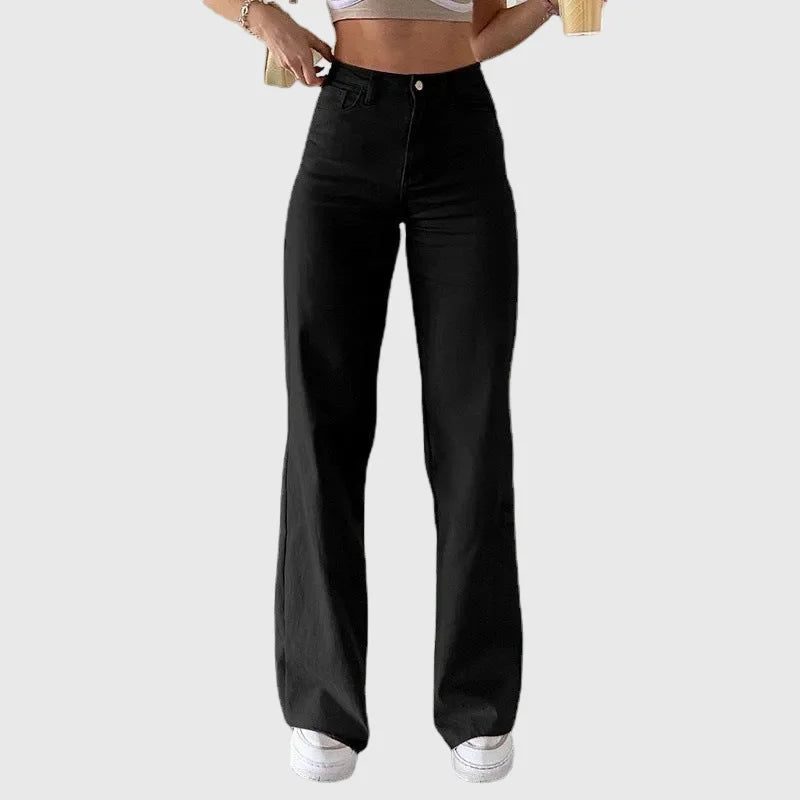 LORVENE Modern Line Pants in neutral fabric, tailored fit with sleek design, displayed on a mannequin against a white background.