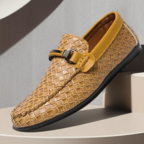 Men’s Premium Woven Buckle Loafers