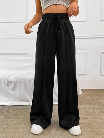 LORVENES Mid-Rise Wide Leg Dress Pants