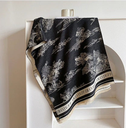 LORVENE Handcrafted Wool Shawl