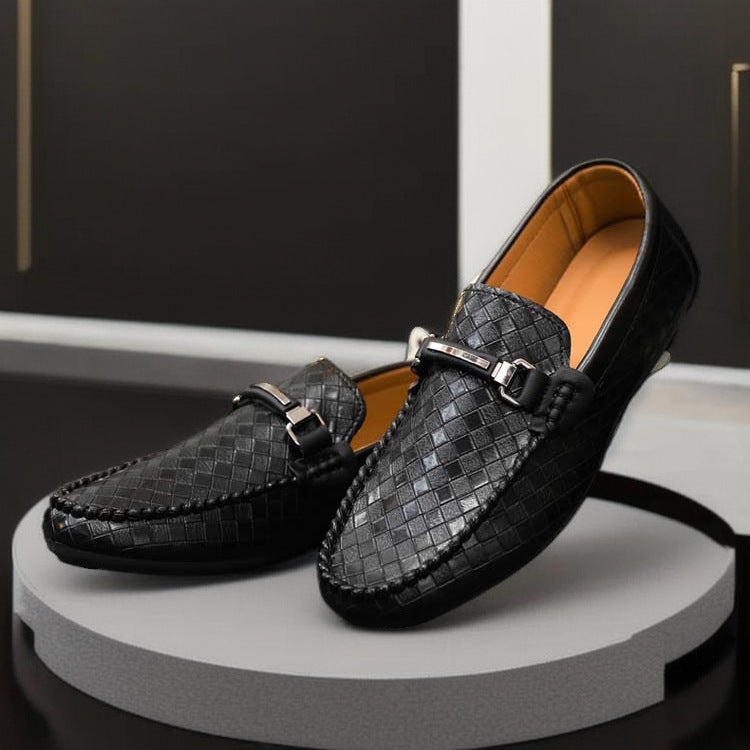 Men’s Premium Woven Buckle Loafers