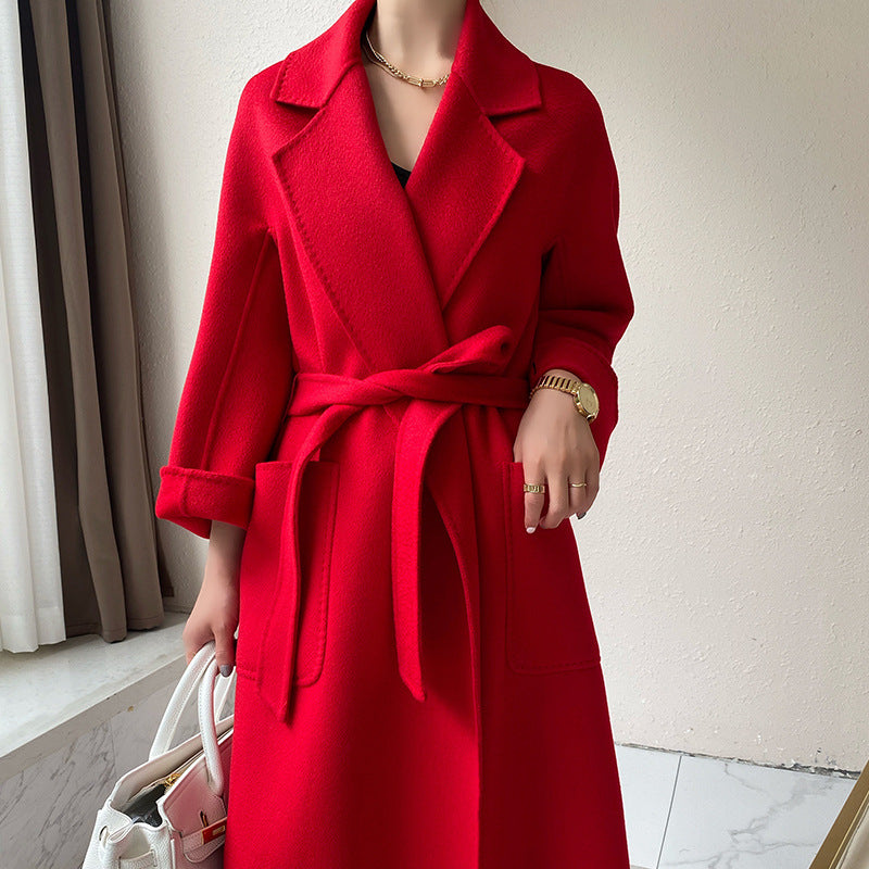 Wool Cashmere Drop Shoulder Coat