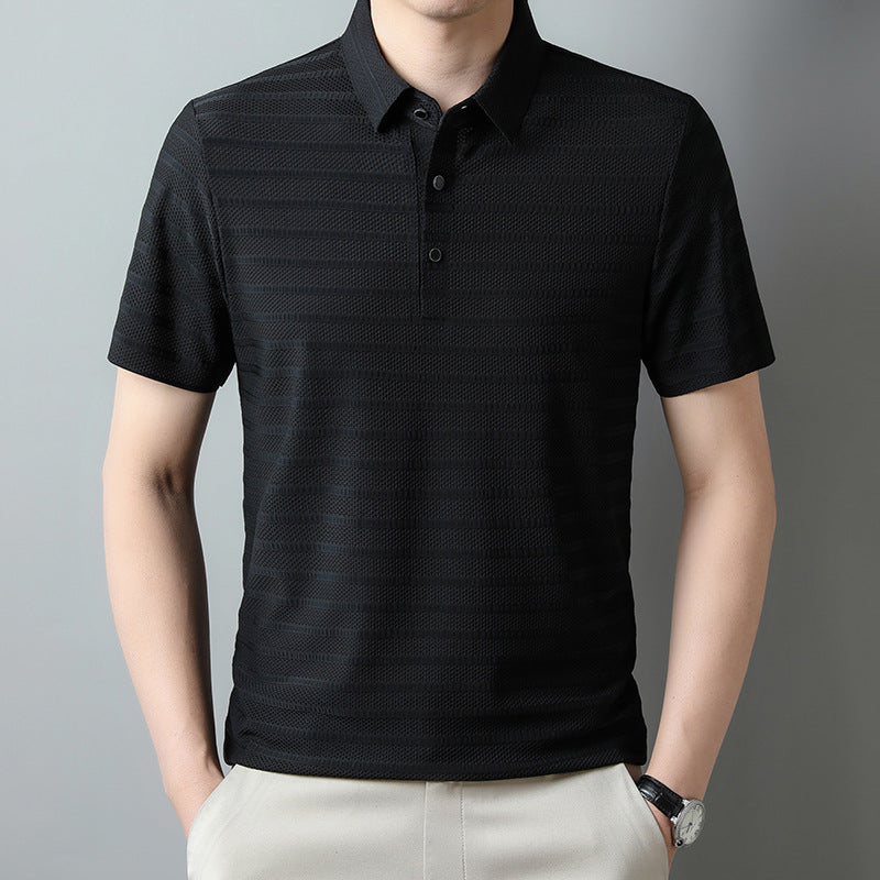 LORVENE Contrast Collar Polo