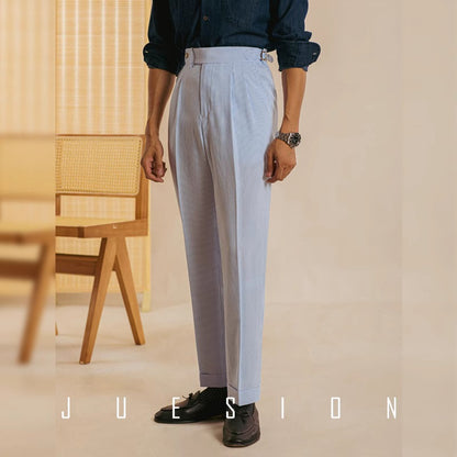 LORVENES Modern Business Tailored Pants for Men