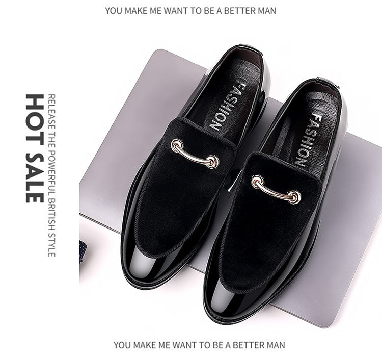 Men’s Luxury Velvet Patent Loafers