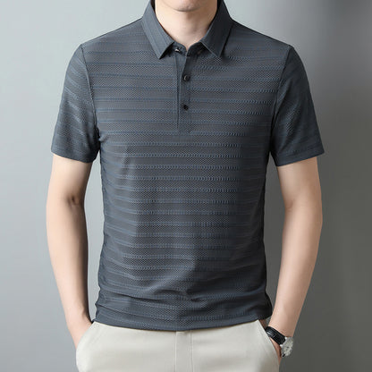 LORVENE Contrast Collar Polo
