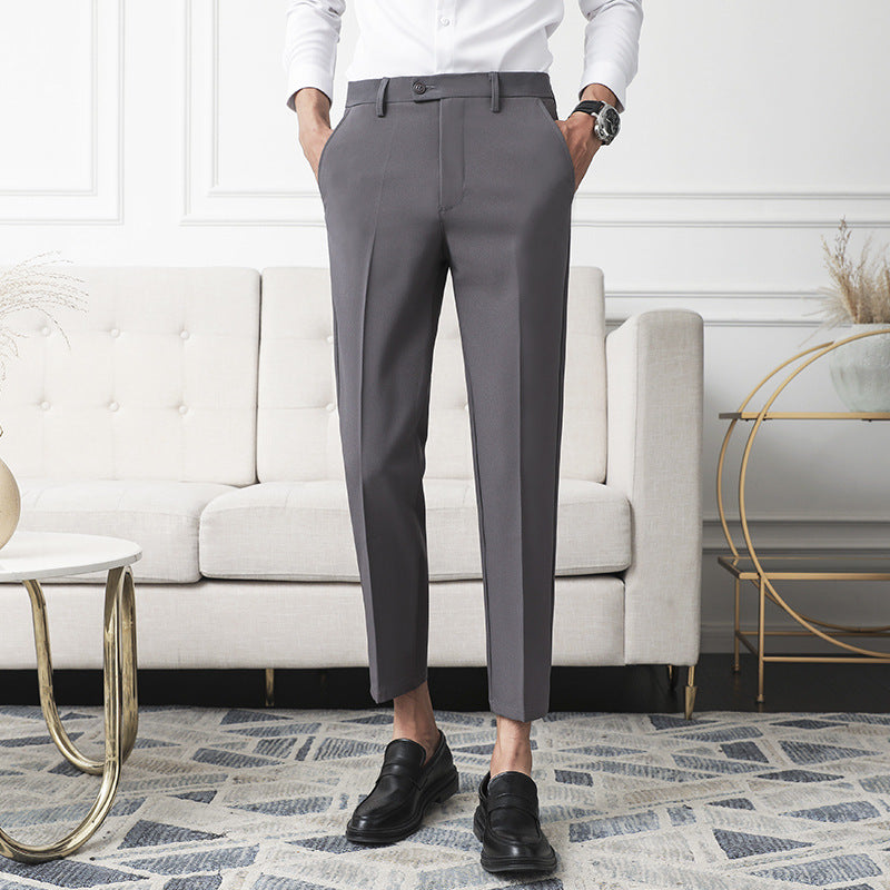 LORVENES Designer Straight Cut Formal Pants