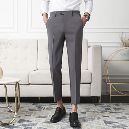 LORVENES Designer Straight Cut Formal Pants