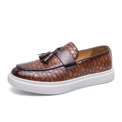 Men’s Dual-Buckle Leather Loafers