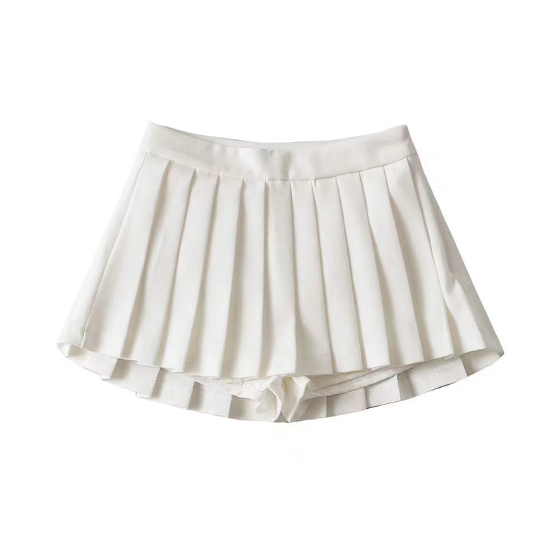 LORVENE Chic Curve Skirt in black, high-waisted with a sleek, fitted design, shown on a model.