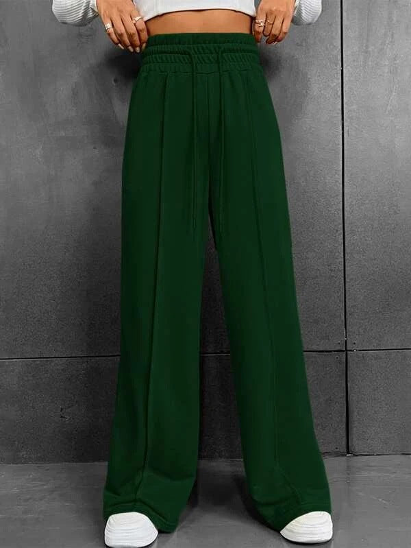 LORVENES Mid-Rise Wide Leg Dress Pants