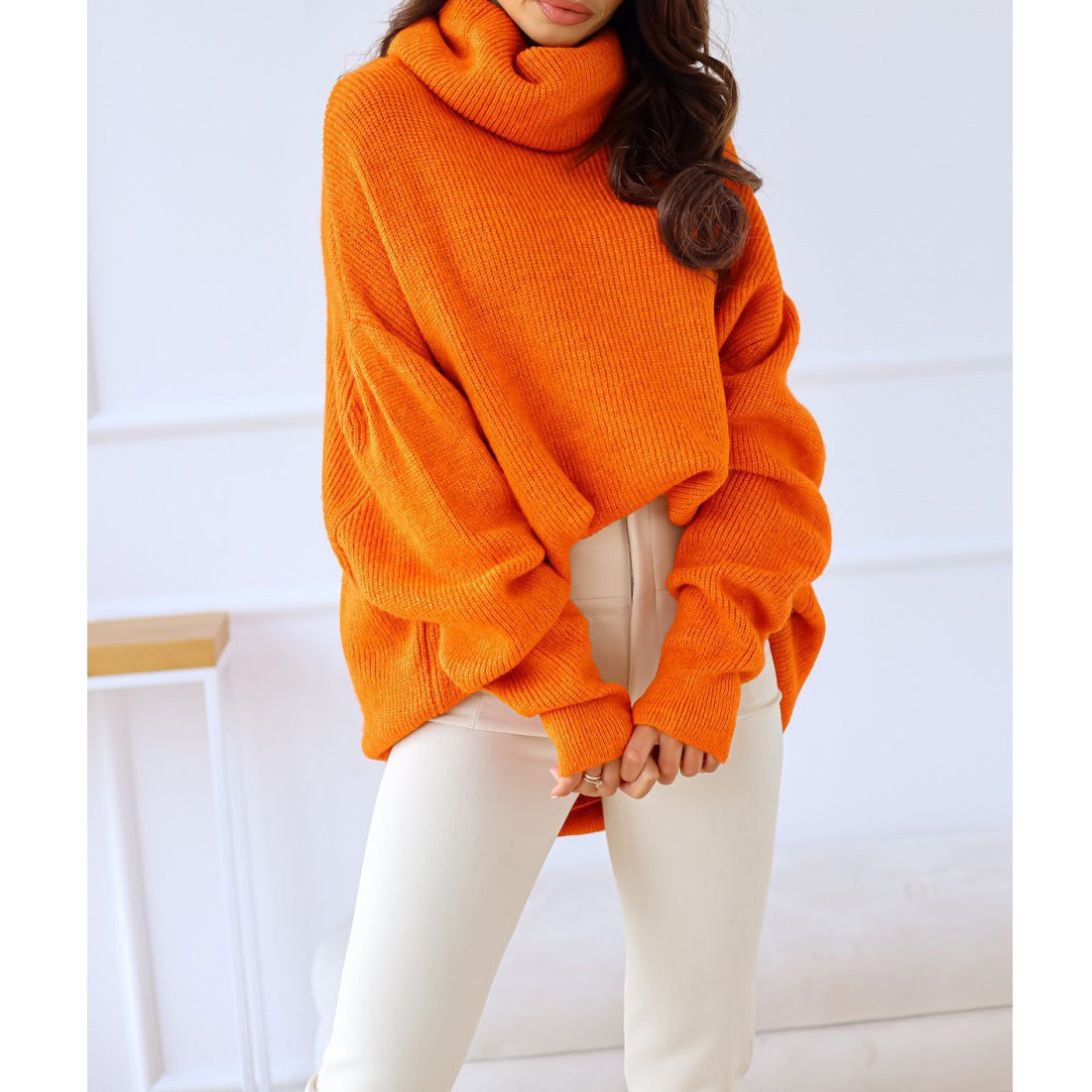 LORVENE Classic High Neck Sweater