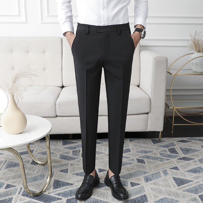 LORVENES Designer Straight Cut Formal Pants