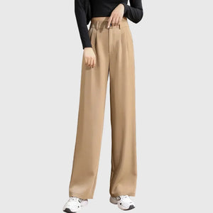 LORVENE Mode Grace pants featuring a sleek, tailored fit in a stylish fabric with side pockets and a high waist.