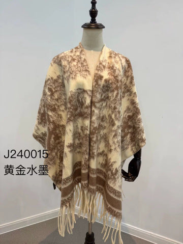 LORVENE Handcrafted Wool Shawl