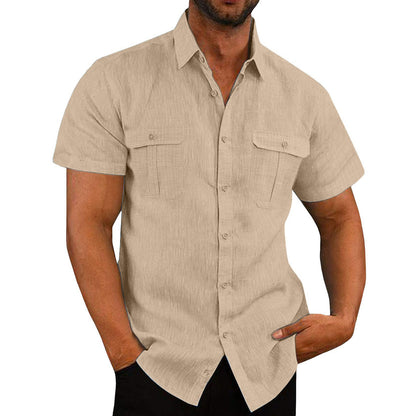 LORVENE Minimal Satin Shirt