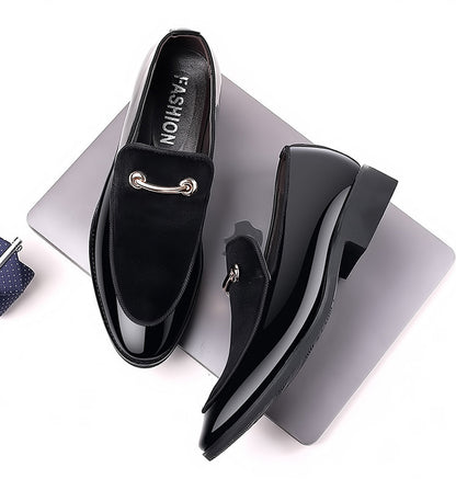 Men’s Luxury Velvet Patent Loafers
