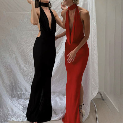 LORVENE Dusk Ruffle Maxi