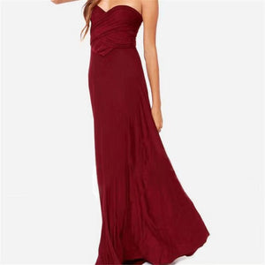 LORVENES backless halter maxi dress featuring a flowing silhouette and elegant design, displayed on a model.