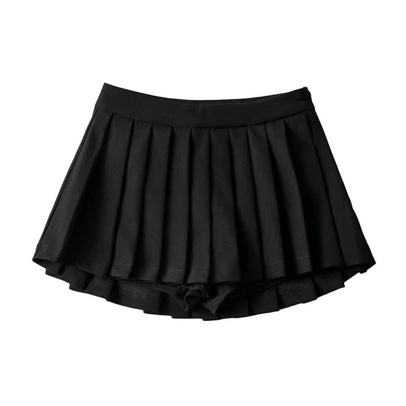 LORVENE Chic Curve Skirt in black, featuring a fitted high-waist design and stylish silhouette, shown on a model.